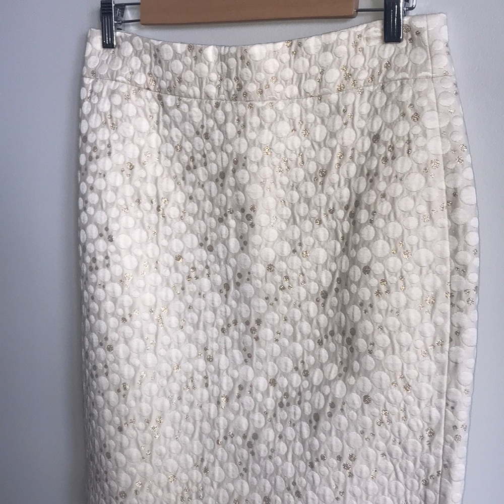 NWT JCrew Ivory Golden Bubble Pencil Skirt size 4